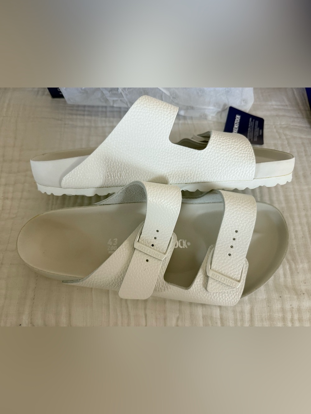NWT Birkenstock Arizona Exquisite Leather Sandals Size 43 Regular/Wide